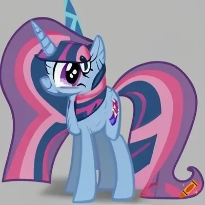 Twilight sparkle and trixie pony fusion on Craiyon