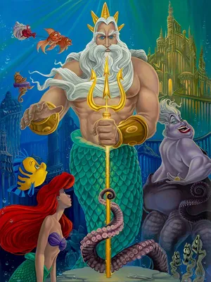 Men's Plus Size Disney King Triton Costume