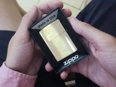 Зажигалка Zippo с покрытием Brushed Chrome, латунь/сталь, серебристая,  матовая, 36x12x56 мм