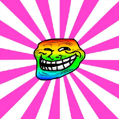 Internet meme trollface design Royalty Free Vector Image