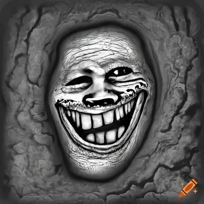 Coolface trollface meme high quality Royalty Free Vector