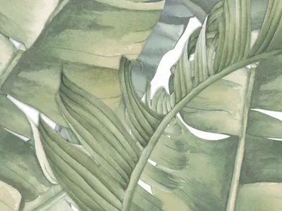 Атлас вискозный плательный Тропические листья KZ H21/9/J70 15042302 -  купить в интернет-магазине тканей в Москве