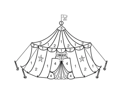 Рисунок карандашом цирк - 44 шт.