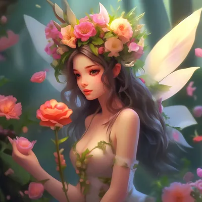 Flower Fairy. Цветочная фея. PNG. | Цветочная фея, Фея, Сказочные существа