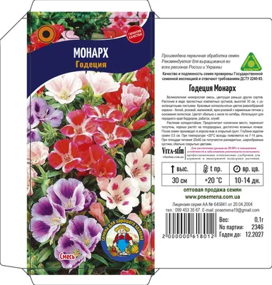 Годеция Южная Красавица, смесь 0.2 г купить 〛по выгодной цене в Киеве и  Украине | Фото | Отзывы