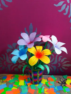 Выездной мастер-класс по созданию цветов из гофрированной бумаги