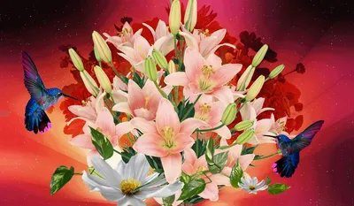 Букет роз и лилий - Доставкой цветов в Москве! 16812 товаров! Цены от 487  руб. Цветы Тут