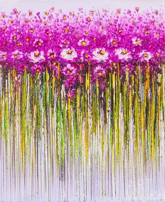 Картина "Весенние цветы в абстракции " | Интернет-магазин картин "АртФактор"