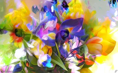 Картина маслом цветочная абстракция. Абстрактные цветы на холсте в  интернет-магазине Ярмарка Мастеров по цене 7650 ₽ – OGT1QBY | Картины,  Астрахань - доставка по России