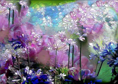 ᐉ Модульная картина Цветы Абстракция 53x100 см (Art-5_3)