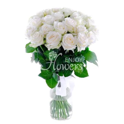 Букет из 25 белых роз в Усть-Каменогорске заказать с доставкой 🌷