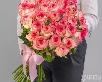 Букет белых роз - 131 шт. за 20 590 руб. | Бесплатная доставка цветов по  Москве