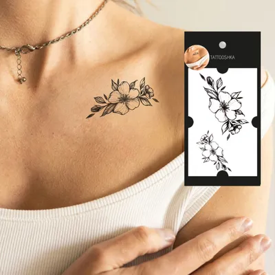 Тату Tattooshka Графические цветы в треугольнике (LB-120) купить в интернет  магазине с доставкой по Украине | MYplay