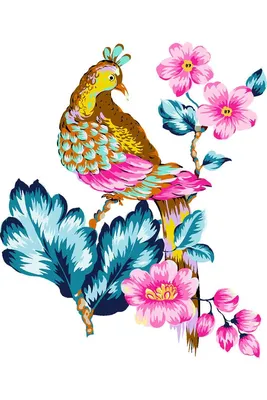 Flowers and bird. Цветы и птица. PNG. | Цветы, Птицы, Творчество