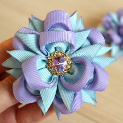 Simple Cute flower ribbon Crafts DIY - YouTube