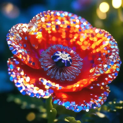 Красивый цветок мака в технике …» — создано в Шедевруме