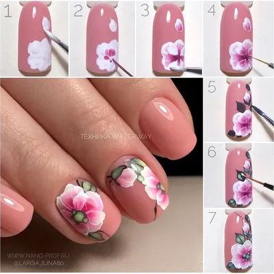 Simple nail design / drawing flowers - YouTube