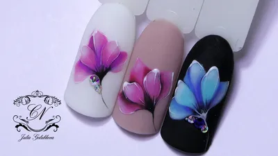 Мк "прозрачные цветы" .#мкногти | Wedding nail art design, Mauve nails,  Nail designs summer