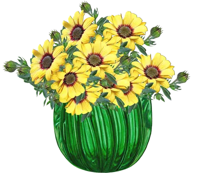 Букет цветов "Подсолнухи" 37 см (2 шт) SF-5139, желтый В Интернет-Магазине  По Оптовым Ценам