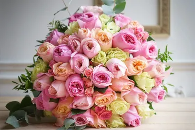 Открытка С Днем Рождения! Розовые цветы скачать бесплатно