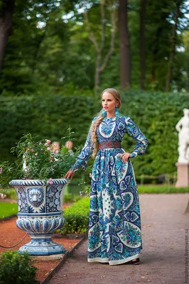 Платье в Русском стиле . Dress in Russian Style – купить или заказать в  интернет-магазине на Ярмарке Ма… | Длинные летние платья, Платье из платка, Цыганские  платья