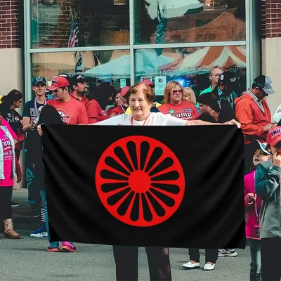 Roma Flag 3x5 ft Gypsy Romani People Banner Romany Gypsies Wheel Chakra  Blue | eBay