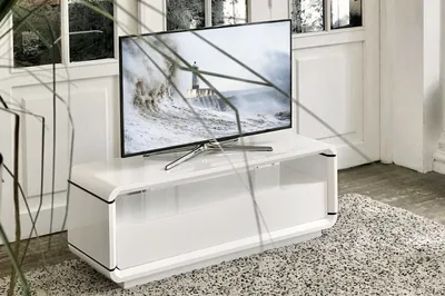 Тумба под телевизор Opus Uno (Глянцевая белая) купить в Москве недорого -  АВК Мебель