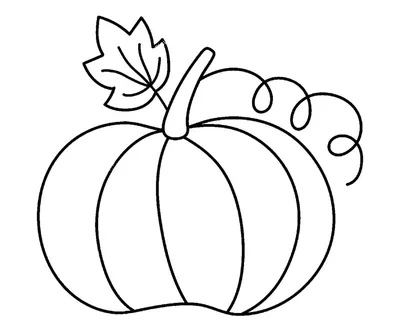 Раскраска Тыква | Раскраски простые овощи для маленьких детей