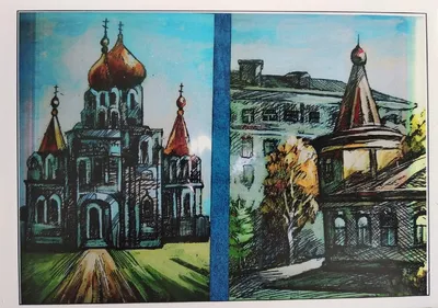Рисунки города для срисовки (70 фото)