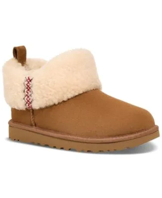 UGG® Classic Ultra Mini Braid Slip-On Booties - Macy's