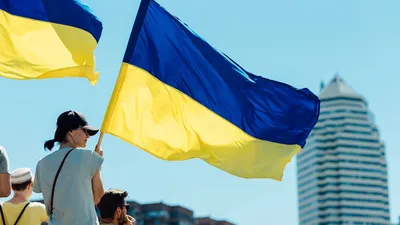 Большой тканевый флаг Украины 140х90 см Желто-синий / Украинский флаг с  карманом для флагштока (ID#1728477480), цена:  ₴, купить на 