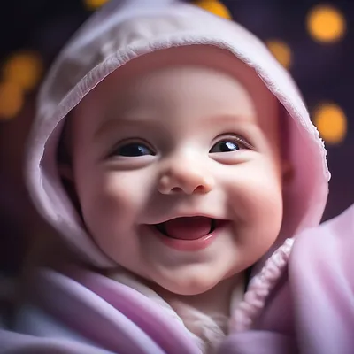 Ловим момент. Первая улыбка младенца.