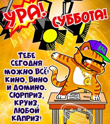 Ура суббота! - Выходные - Повседневная анимация - Анимация - SuperGif