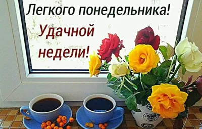 С добрым утром и хорошего дня в понедельник — открытки и картинки на вайбер  - Телеграф