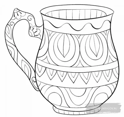 Чайник с геометрическим рисунком раскраска (44 фото) » рисунки для срисовки  на Газ-квас.ком