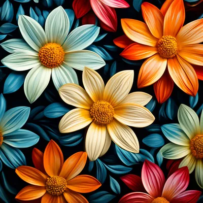 Узоры из цветов, красивое сочетание …» — создано в Шедевруме