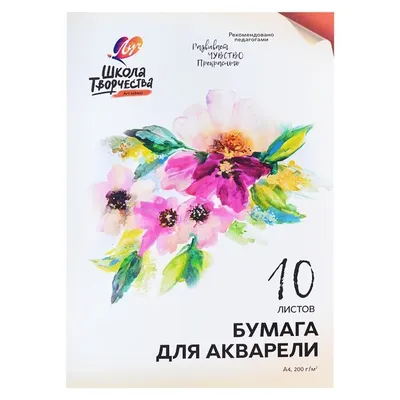 Бумага для акварели "Школа Творчества" в папке. Формат А4 (210*297), 10  листов: выгодно купить художественную бумагу в интернет-магазине Marwin |  Алматы, Казахстан