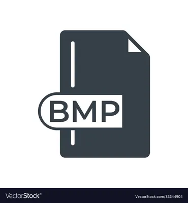 Bmp file format icon bitmap image extension Vector Image