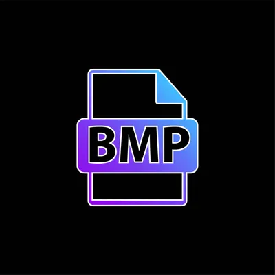 Bmp File Format Symbol Blue Gradient Vector Free Stock Vector Graphic Image  471191984
