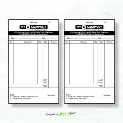 Cash Memo Simple Format CDR File