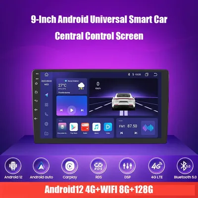 9-дюймовый универсальный Android смарт-Автомобильный Центральный экран  управления навигацией проигрыватель реверсивного изображения  многофункциональная универсальная машина | AliExpress