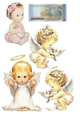 вафельная картинка ангелочки | Ангелочки, Детские картины, Бесплатные  трафареты