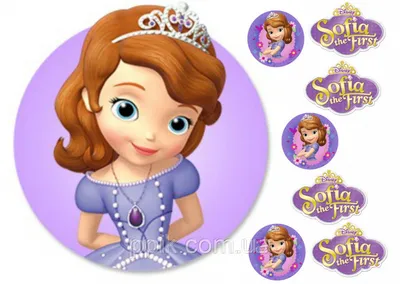 Картинка для капкейков София Прекрасная (Sofia the first) - PT101669 печать  на сахарной пищевой бумаге