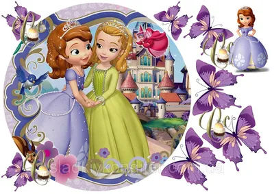 Картинка для капкейков София Прекрасная (Sofia the first) - PT101677 печать  на сахарной пищевой бумаге