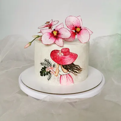 Торт с вафельными цветами и велюровым покрытием - заказать по цене 3500  руб. за 1кг с доставкой в Мирном