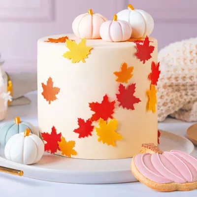 Идея декорирования "Осенний торт"
