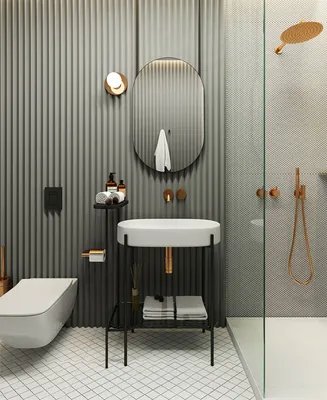 2023 ВАННЫЕ фото ванная комната бежевого цвета с угловой ванной и унитазом,  Киев, RIO-Design Studio