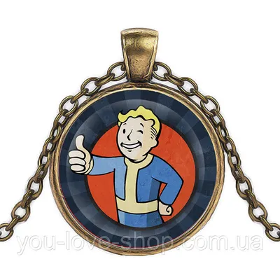 Подвеска стеклянная Fallout Волт Бой Vault Boy (ID#654075843), цена: 119 ₴,  купить на 