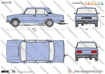 VAZ-2105 vector drawing