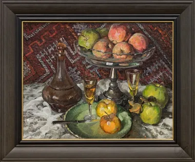 Картина «Ваза с фруктами и графином» - Советская живопись купить в Москве |  
